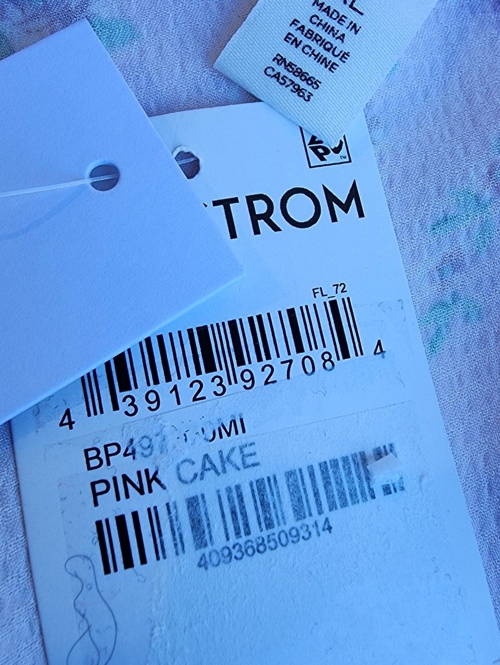 NWT BP NORDSTROM Women's Pink Cake Floral Sleeveless Satin Mini Dress Size XL - Picture 16 of 16